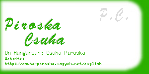 piroska csuha business card